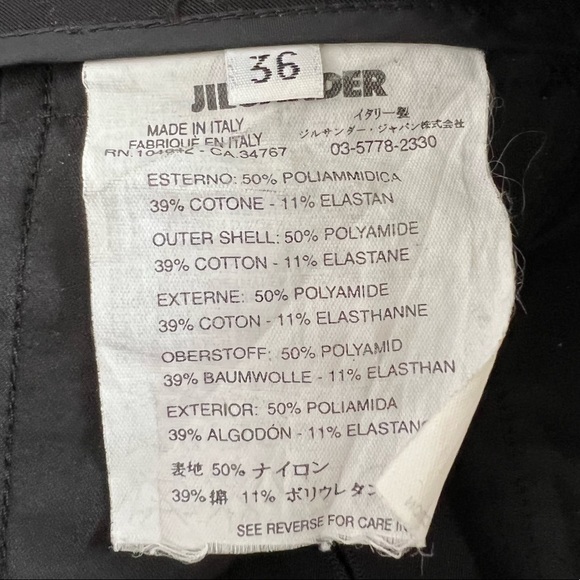 Jil Sander $795 Pleat Cuff Black All Season Casual Dress Pant Trousers Womens 36 - Picture 10 of 13